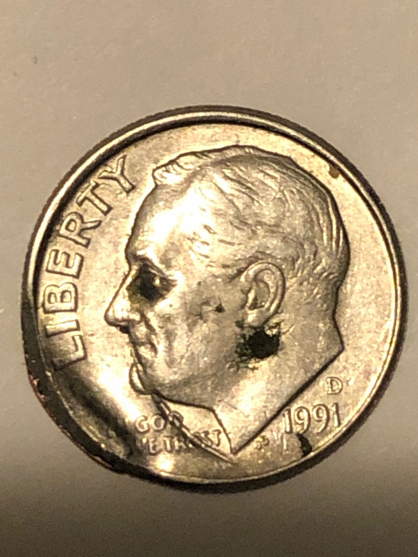 1991-D-Dime-Idk-Damage-From-Plyers